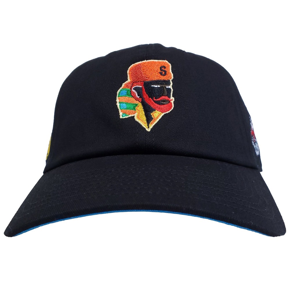 Hebru Brand Mitchell and Ness Dad Hat Cap Embroidery Logo Side Panel Art New